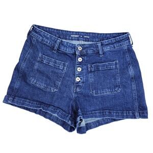 Old Navy Denim Shorts 12 Blue Button Fly